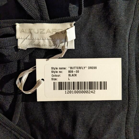 Retro Black Butterfly Dress ~ New with tags ~ Viscose Knit - Picture 12 of 12